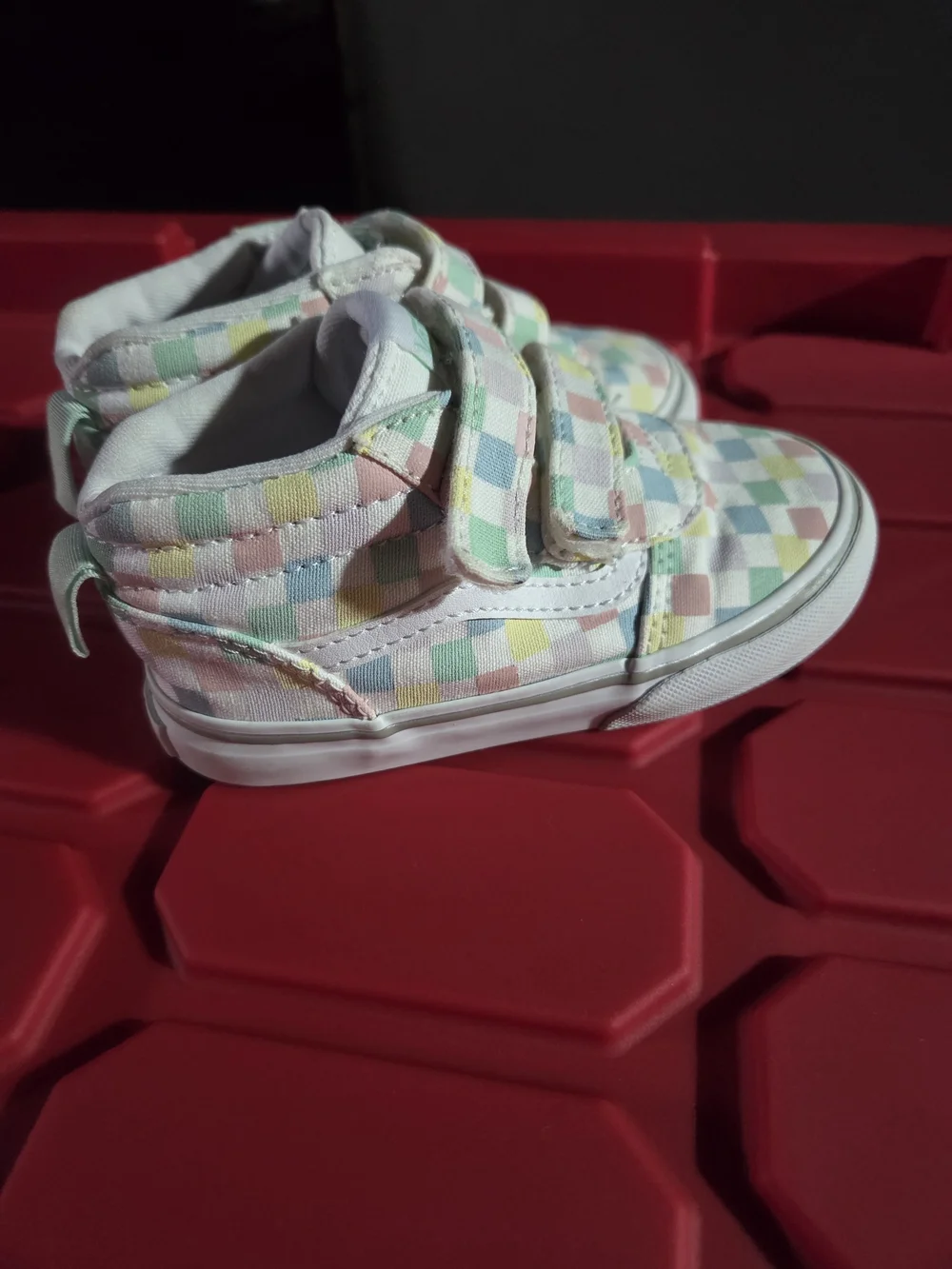 Vans Kids High-Top Sneakers - Pastel Checkerboard